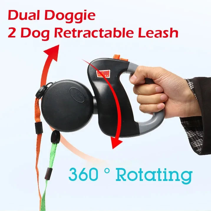 Dual Dog Retractable Leash