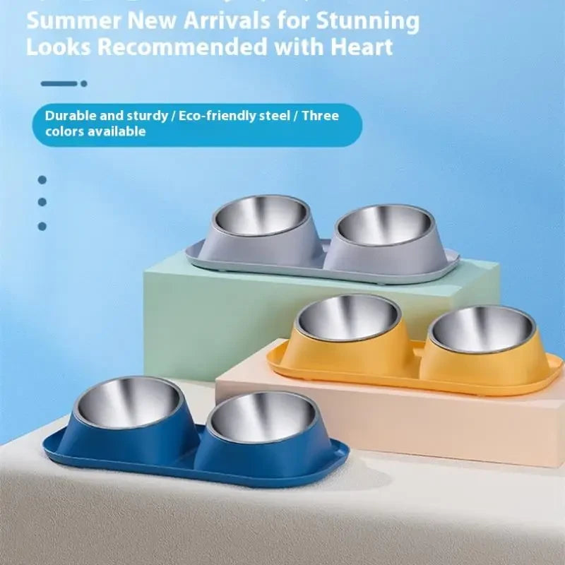 Stainless Steel Double Pet Bowl